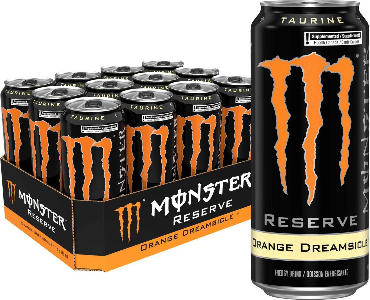 MONSTER ENERGY Reserve, Orange Dreamsicle, 473 mL Cans (12 Pack) – Energy Drink Monster