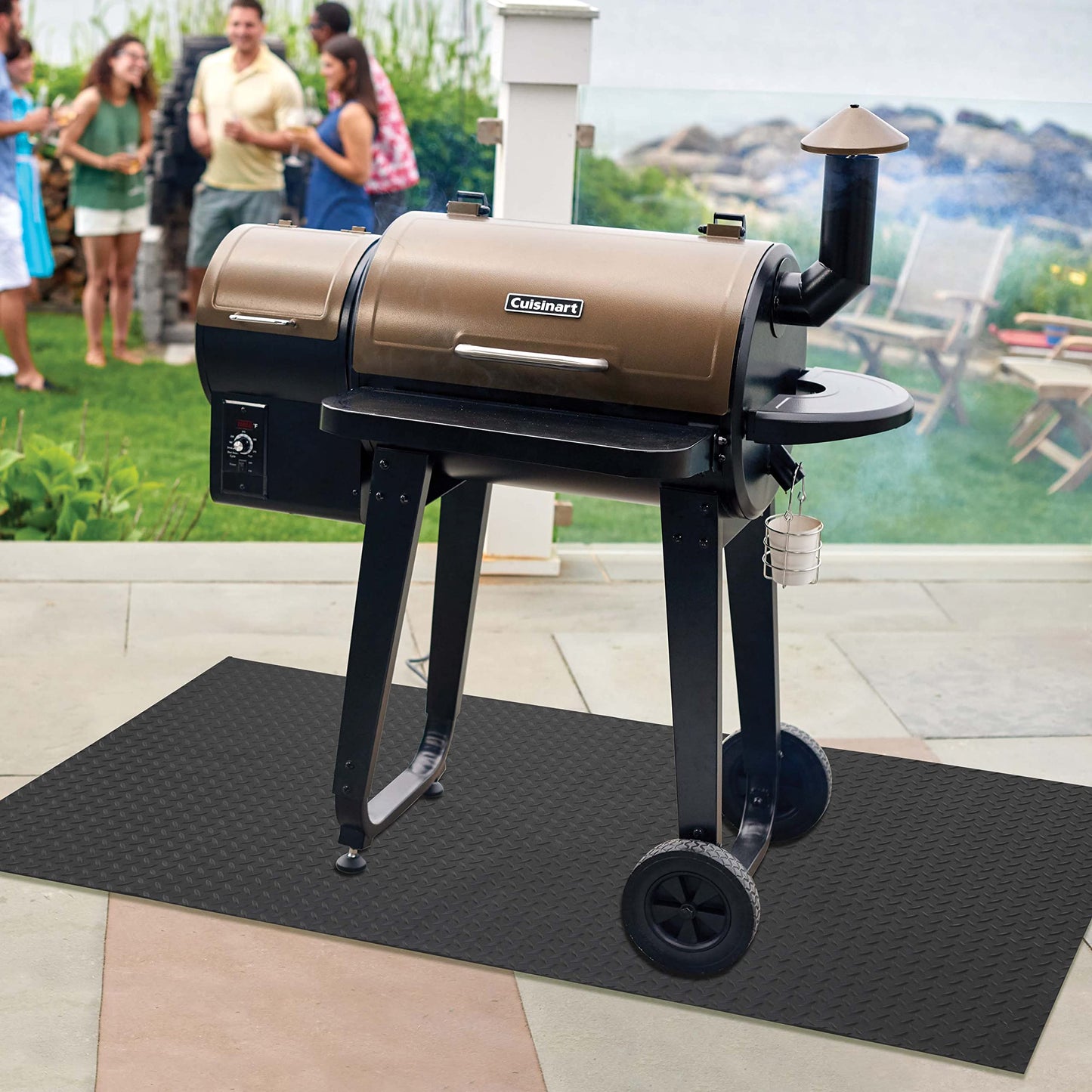Cuisinart Premium Deck and Grill Mat, 65" x 36", Non-Slip Rubber Mat for BBQ, All Season Protection for Patio, Deck and Porch (CGMT-300C) 🍁 All In One Marketplace Canada