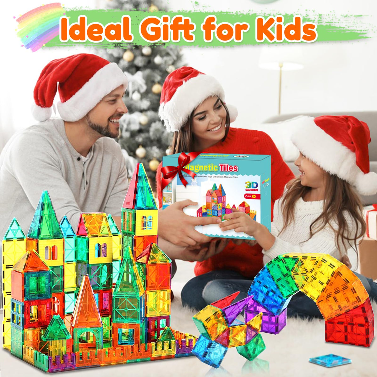 Landtaix Magnetic Tiles,100PCS Large Magnetic Blocks Toys for Kids Toddlers 🍁 All In One Marketplace Canada