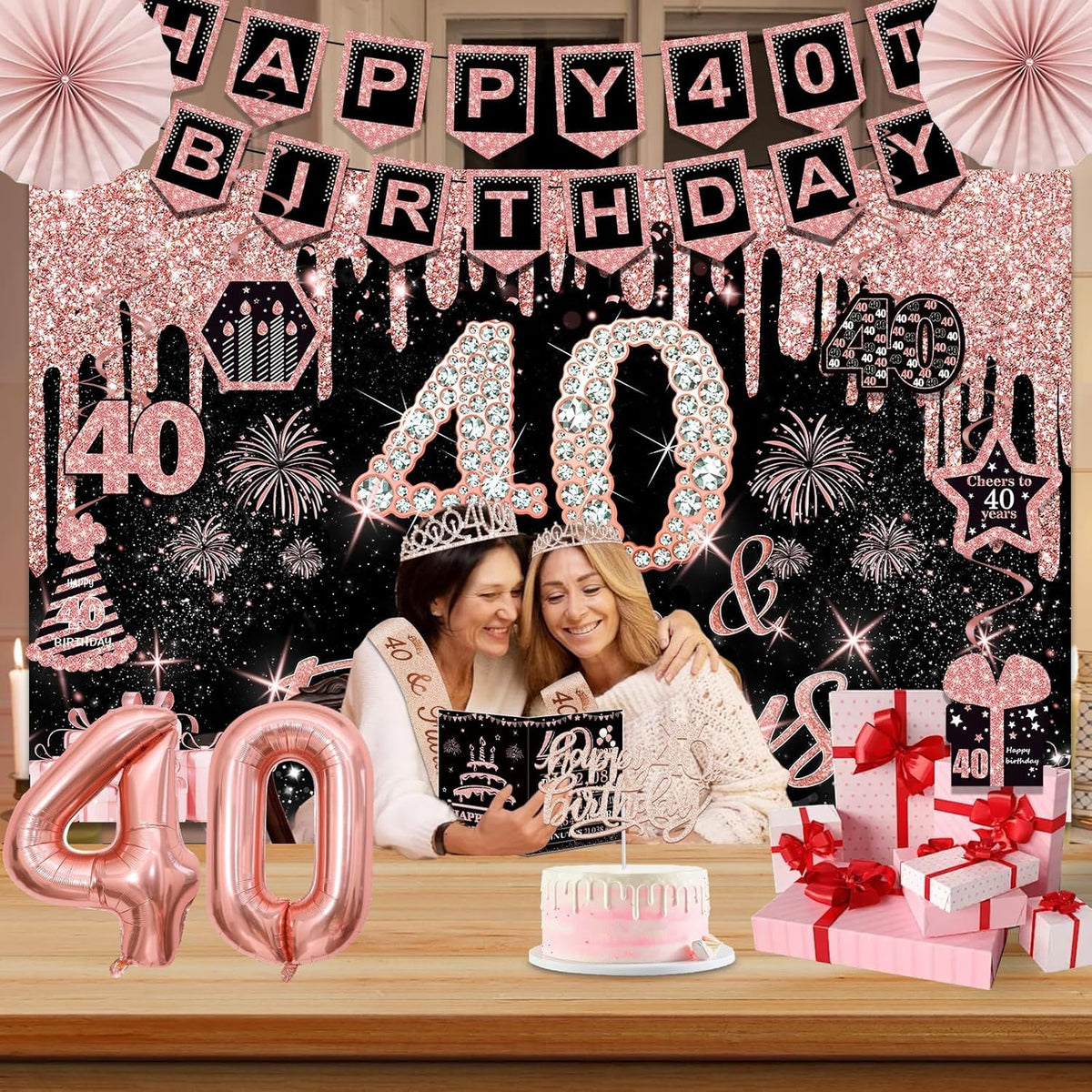 40th Birthday Decorations for Women, 32PCS 40th Birthday Party Decorations 🍁 All In One Marketplace Canada