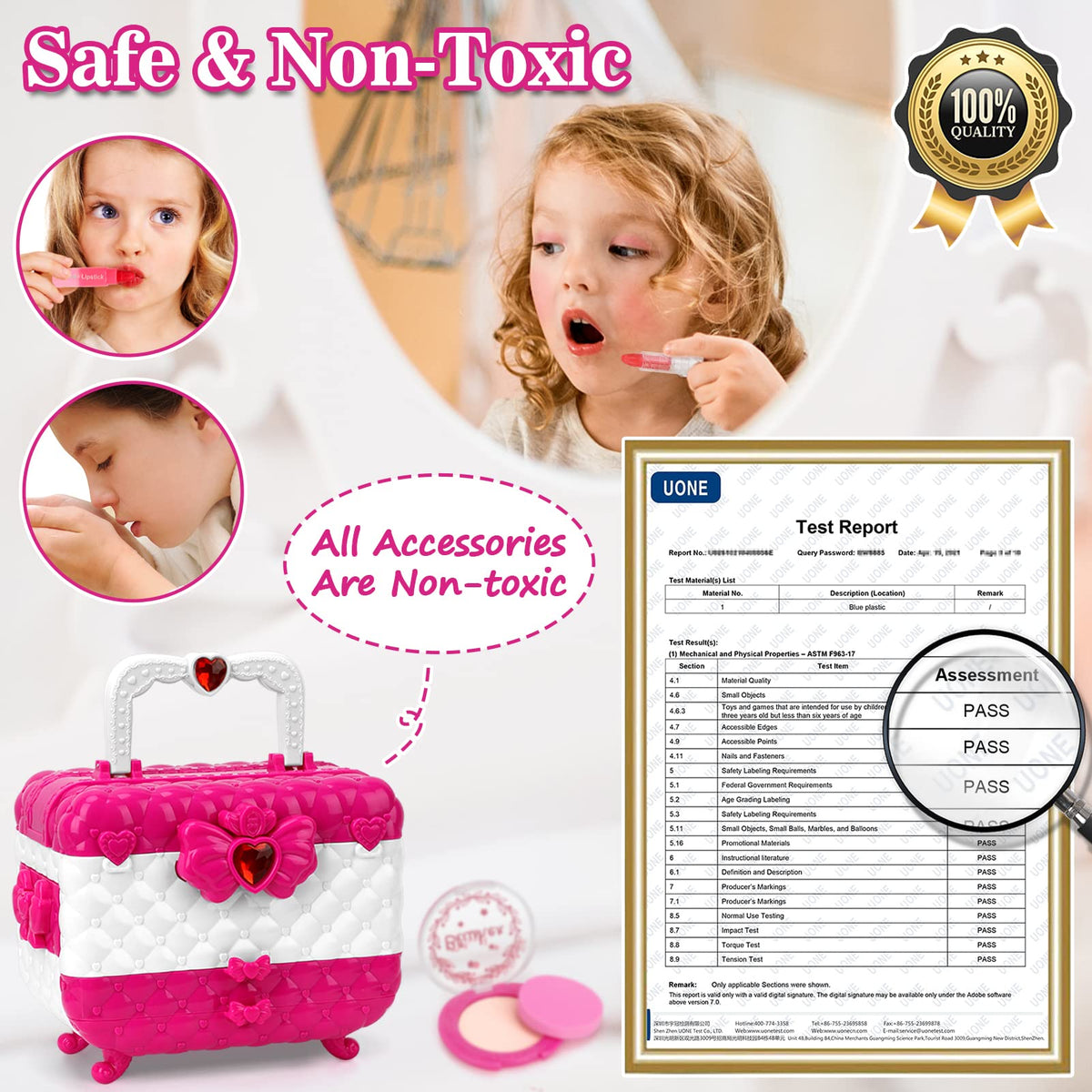 Flybay Kids Makeup Kit for Girls, Washable Girls Makeup Kit Kids Toys, Children Princess Pretend Play Make Up Set for Girl, Christmas Birthday Gifts for Girl Age 3-12 🍁 All In One Marketplace Canada