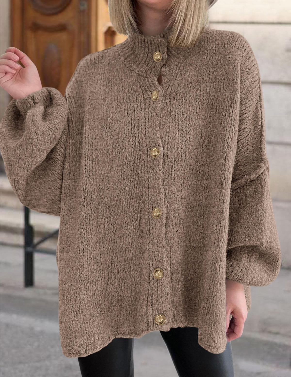 PRETTYGARDEN Women's Oversized Chunky Cardigan Sweaters Camel,L 🍁 All In One Marketplace Canada