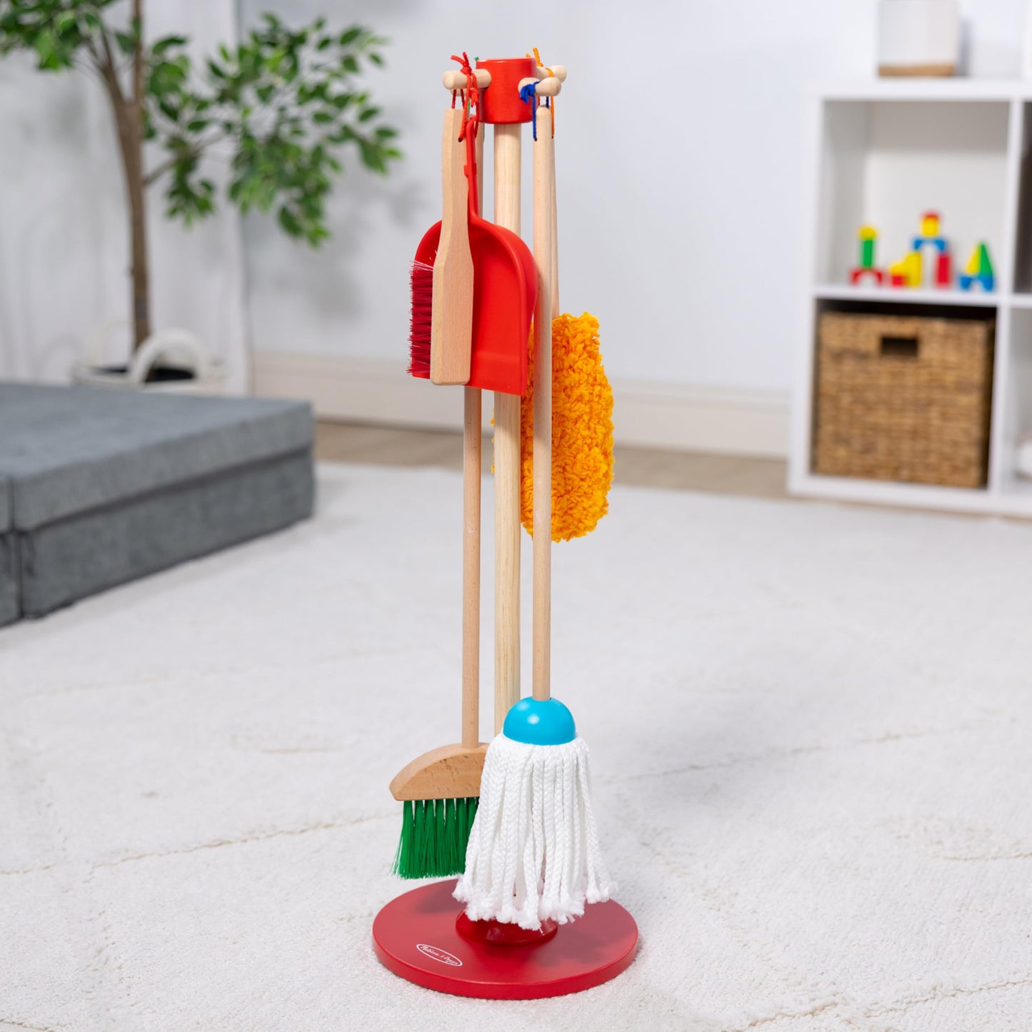Melissa & Doug Dust Sweep Mop, 6-Pc. Toddler Cleaning Set with Kids Broom & Accessories, Preschool Learning Activities & Kids Toys for Girls & Boys 3+ - Available at All In One Marketplace Canada