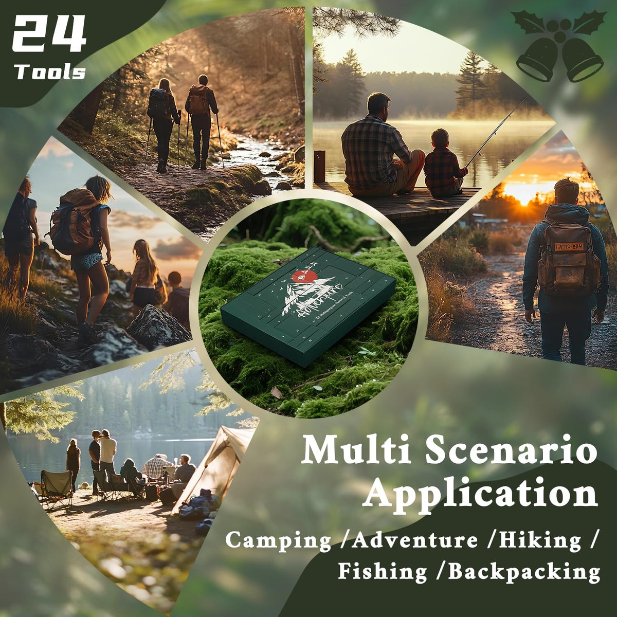 Artmag Survival Kit Advent Calendar - 24 Days Christmas Countdown Calendar with Survival Tool Xmas Surprise Gifts for Men Teen Boys Husband Adventurers 🍁 All In One Marketplace Canada