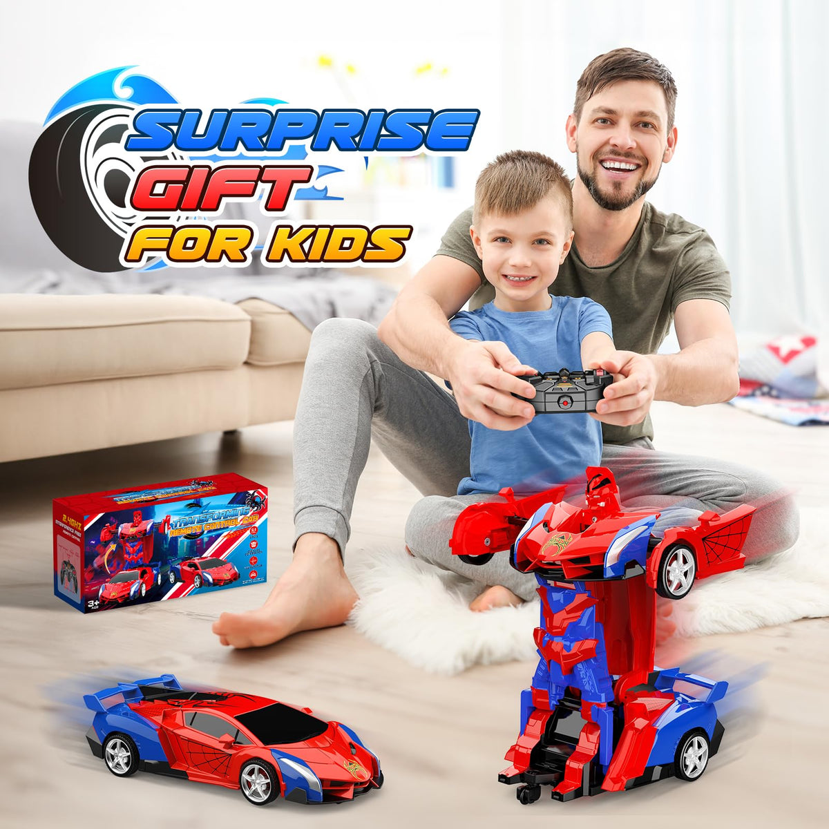 Remote Control Cars for Kids, vicia Transform Robot Toys for 3-10 Year Old Boys RC Car 3 4 5 6 7 8 Year Old Boy Gifts Christmas Birthday Gifts for Boys 🍁 All In One Marketplace Canada