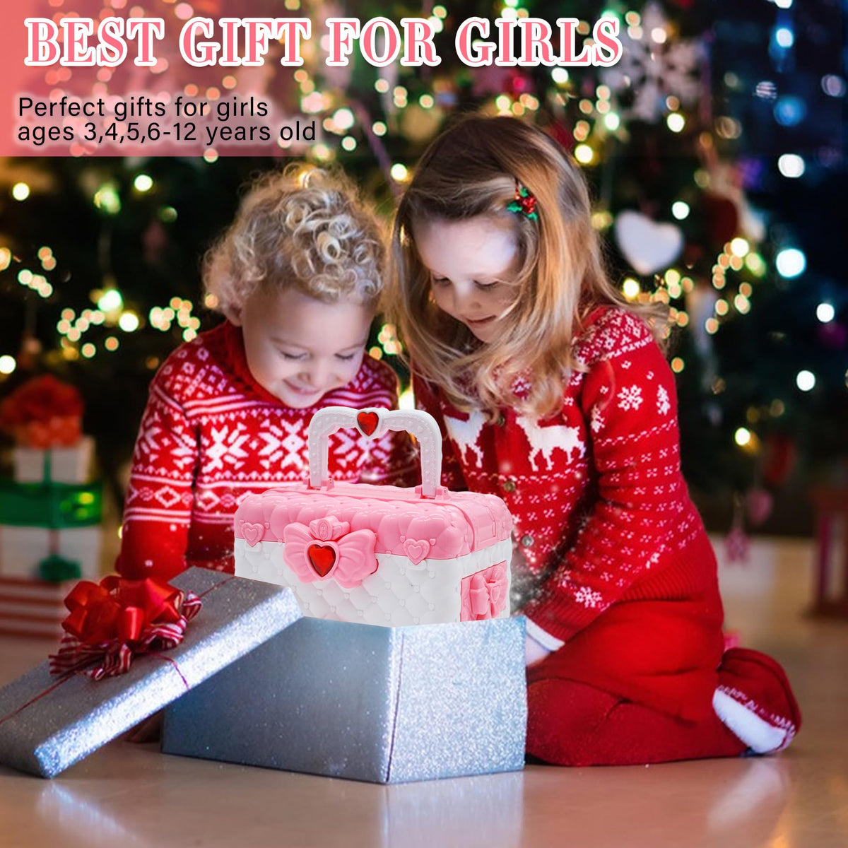Kids Makeup Kit for Girl - Little Girls Makeup Set, Girls Makeup Kit for Kids, Pretend Play Makeup Vanities for Toddlers Children Princess, Christmas Birthday Gifts Toddler Toys Age 3 4 5 6 7 8 9 10 🍁 All In One Marketplace Canada