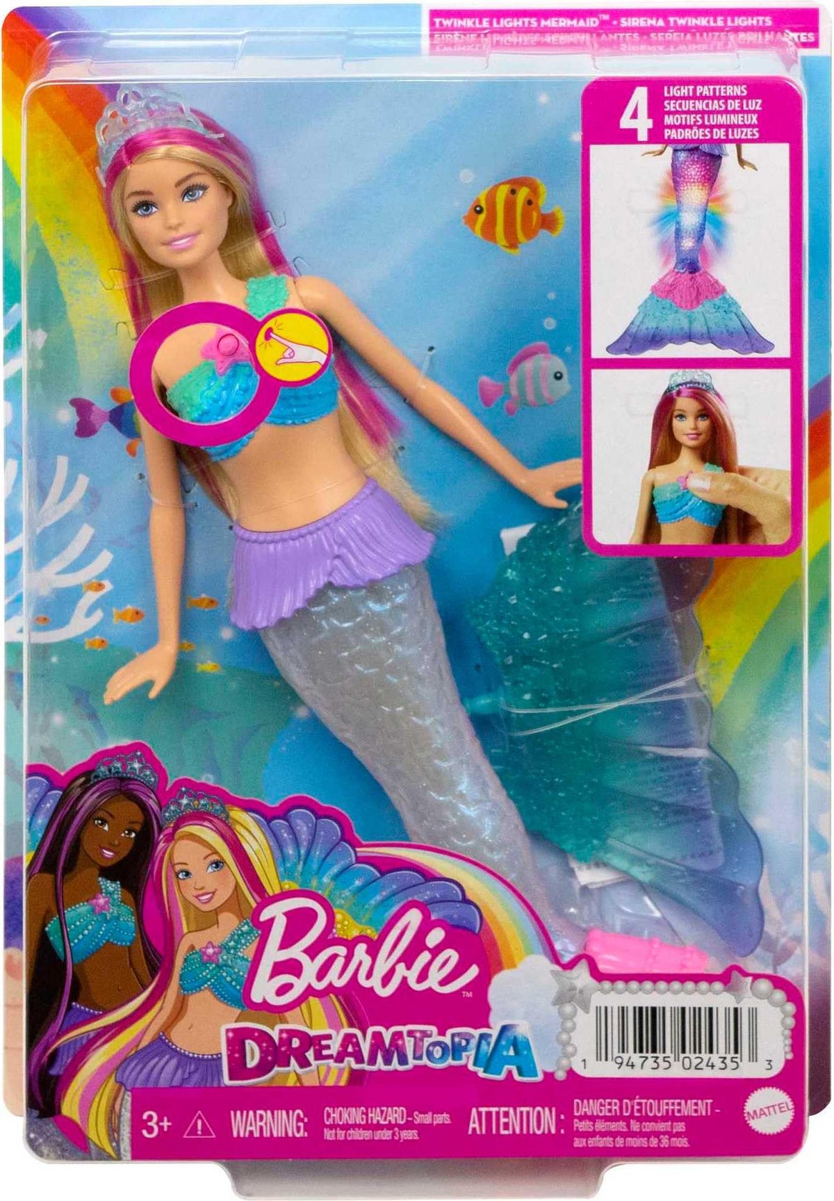 Barbie Dreamtopia Mermaid Doll with Pink Streaked Hair