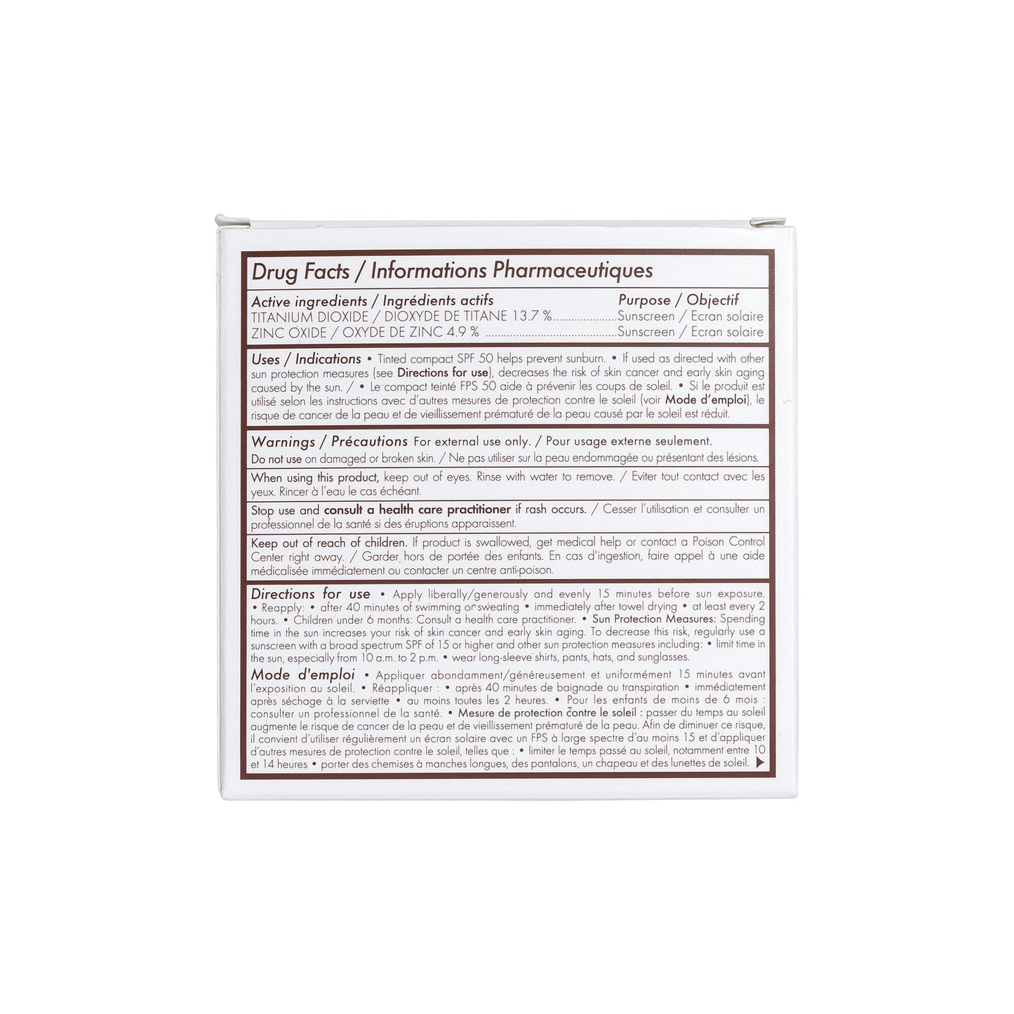 Eau Thermale Avène High Protection Beige Tinted Compact, Broad Spectrum SPF 50+, UVA/UVB Blue Light Protection, Water Resistant, Non-Greasy, 10 g - Available at All In One Marketplace Canada