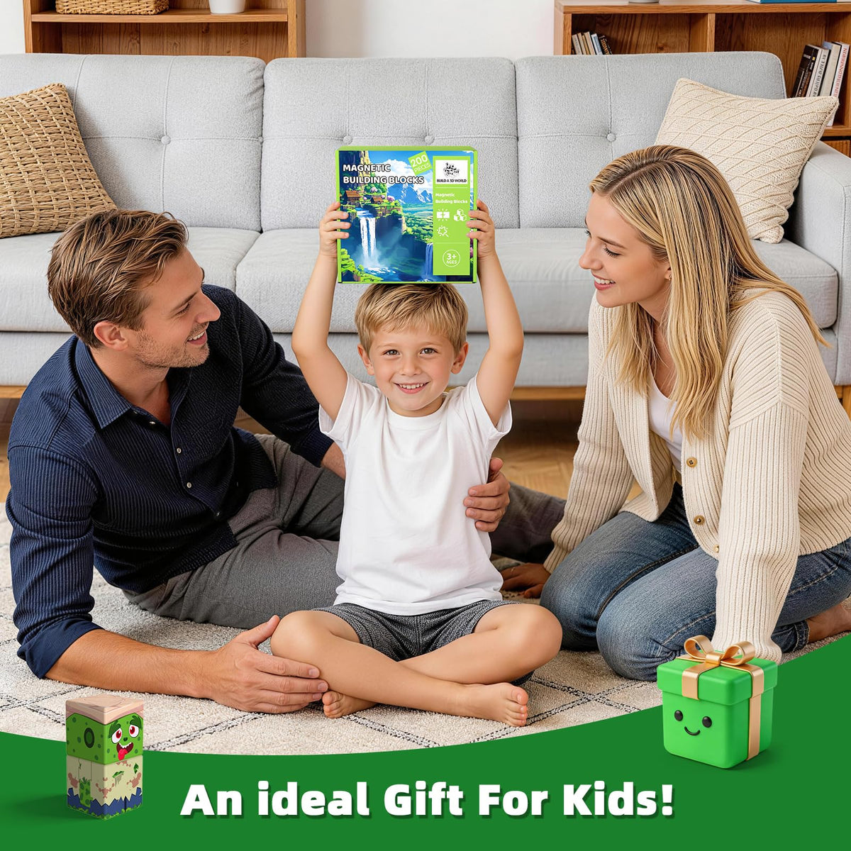 200PCS Magnetic Blocks, Toys Building Cubes Set Birthday Gifts for Kids 🍁 All In One Marketplace Canada
