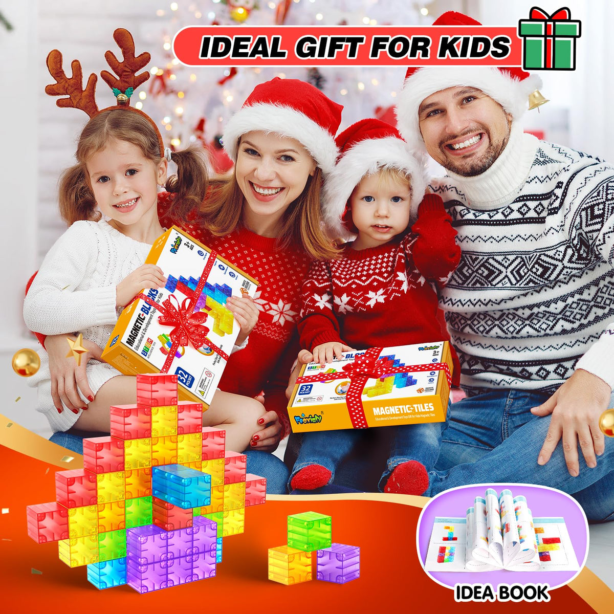 Feoxialy Magnetic Blocks - Clear Magnetic Cubes 1.21 inch, Building Blocks 🍁 All In One Marketplace Canada
