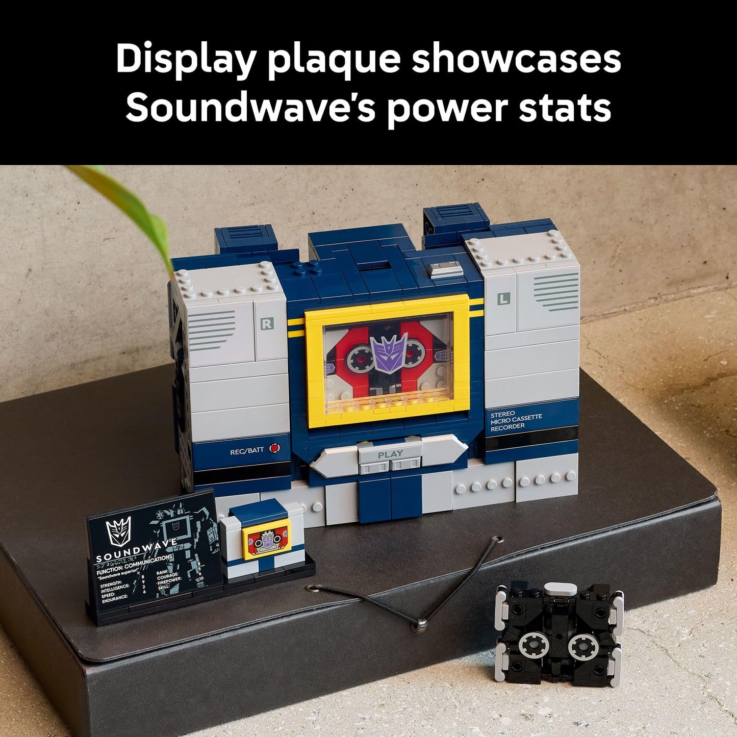 LEGO Icons Transformers: Soundwave - Building Set W/Sound Effects for Adults, 18+ - Model Kit W/Ravage & Laserbeak Figures - DIY Home Decor - Collectible Gift Idea for Sci-FI & Movie Fans - 10358 - Available at All In One Marketplace Canada