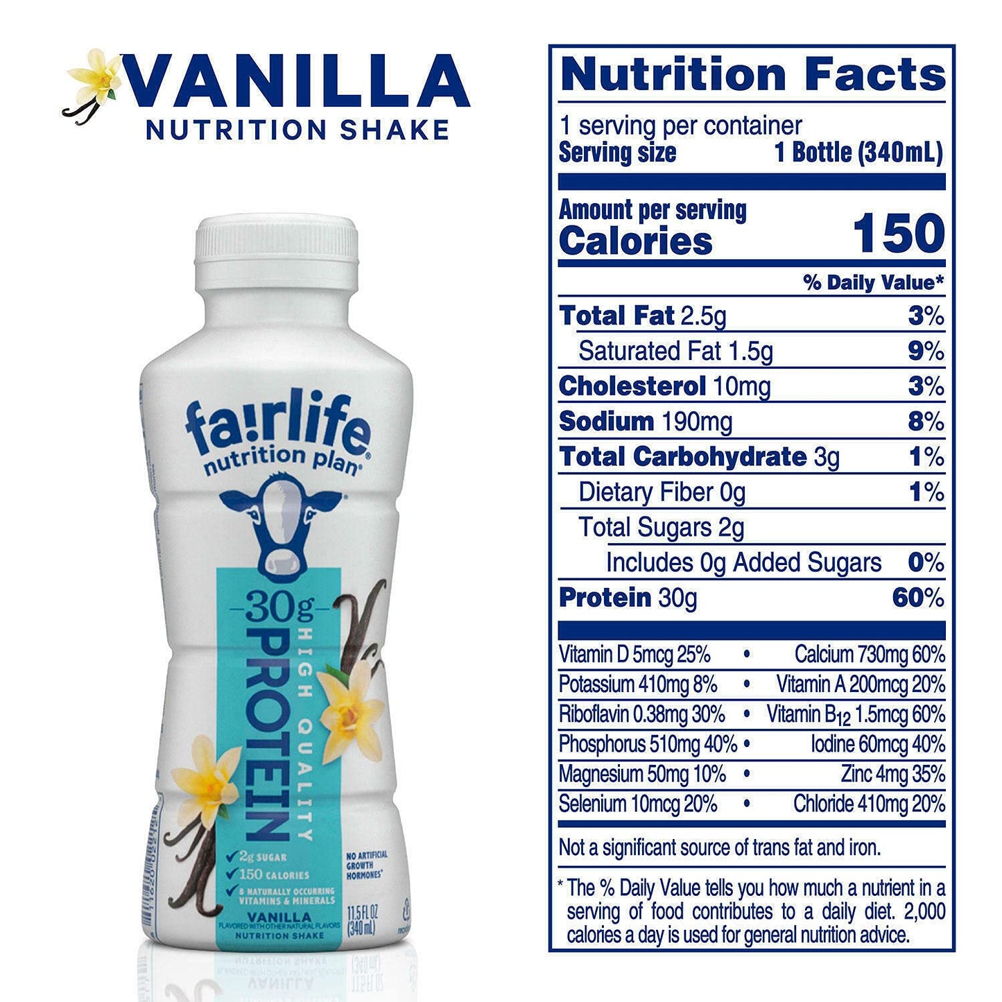 Fairlife Nutrition Plan Vanilla Shake – 11.5 fl. oz. (12-Pack)