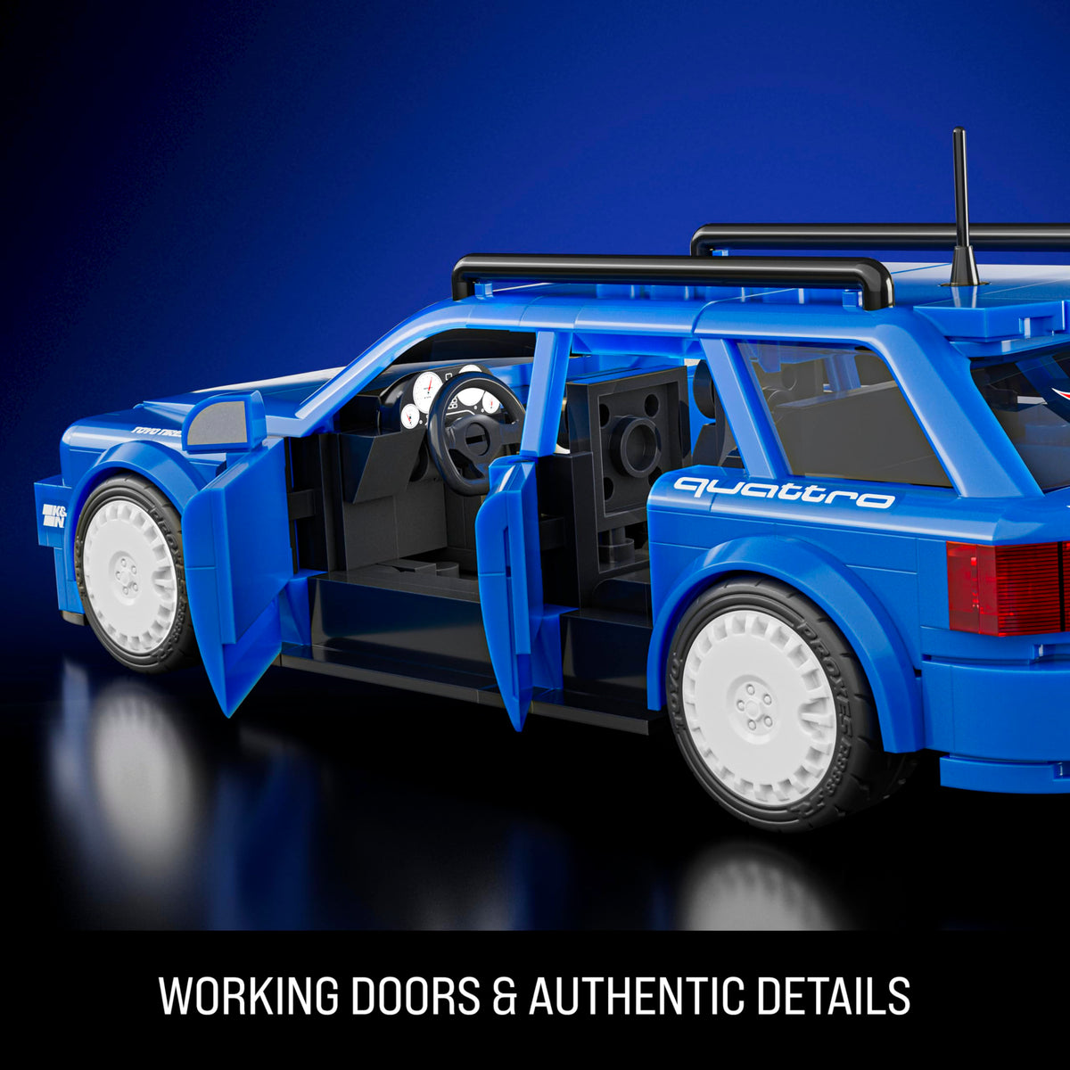 Mattel Brick Shop Hot Wheels Speed Series Building Set, ’94 Audi Avant RS2 with 253 Pieces, Realistic Details and Custom Decals, Adult Collectors and Kids Ages 10+