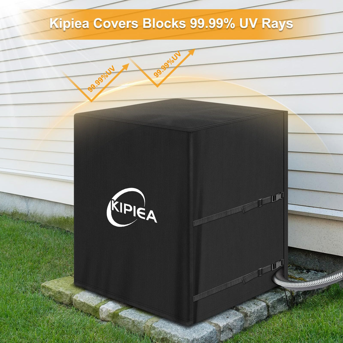 Kipiea Heavy Duty Air Conditioner Cover for Outside Units, Windproof, Anti-UV, Tear & Fade Resistant AC Cover for Winter (28" W x 28" D x 30" H) 🍁 All In One Marketplace Canada