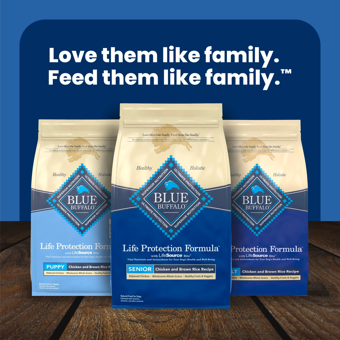 Blue Buffalo Life Protection Formula Chicken & Brown Rice Senior Dry Dog Food, Supports Immunity with Antioxidant-Rich LifeSource Bits, Promotes Healthy Muscle Development, Skin & Coat, 11.7kg/26lbs