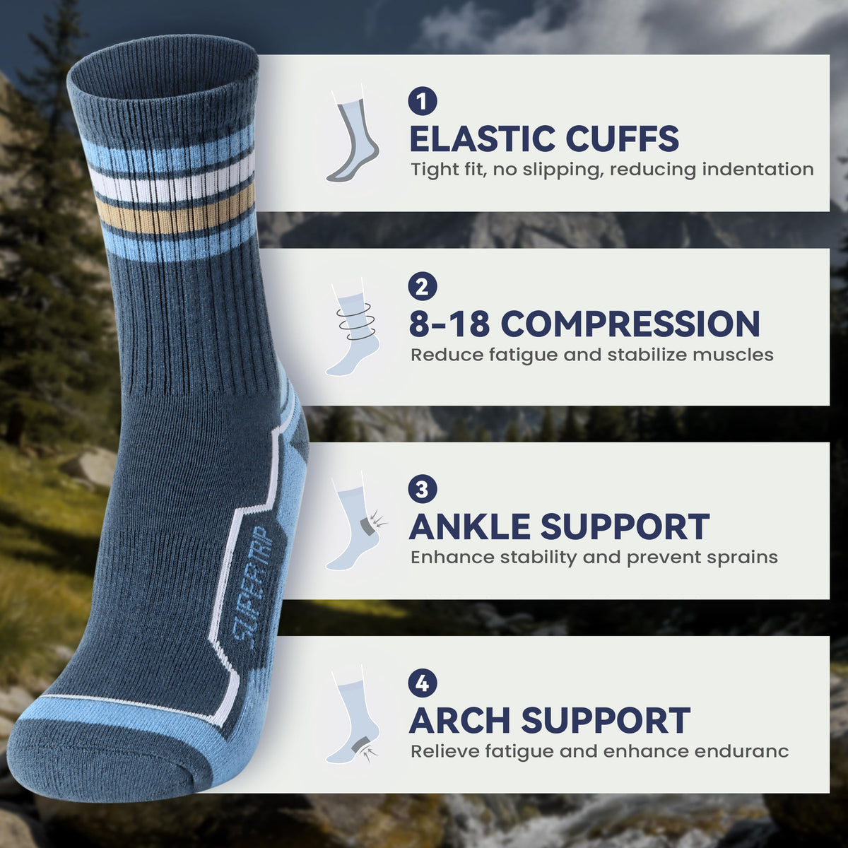 Supertrip Merino Wool Hiking Socks for Men 🍁 All In One Marketplace Canada