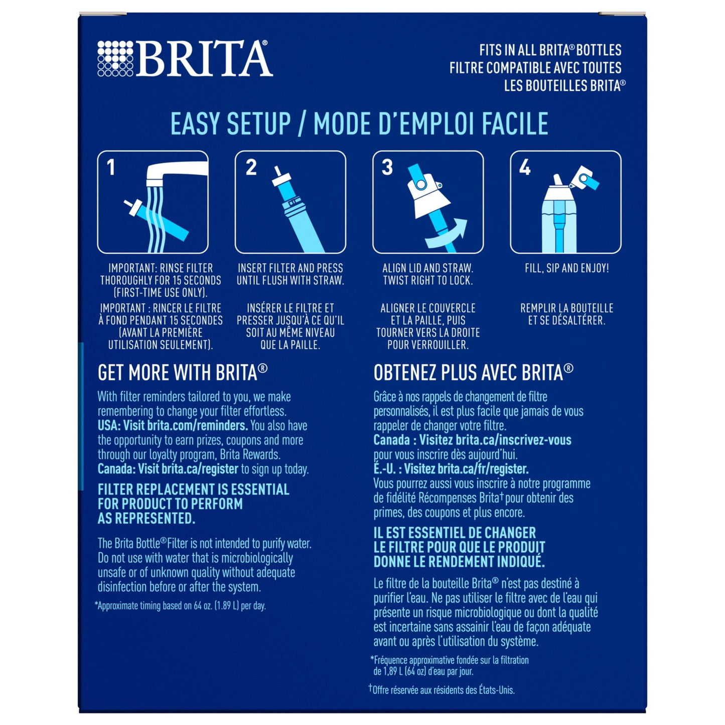 Brita Universal Bottle Filter 6ct - Available at All In One Marketplace Canada