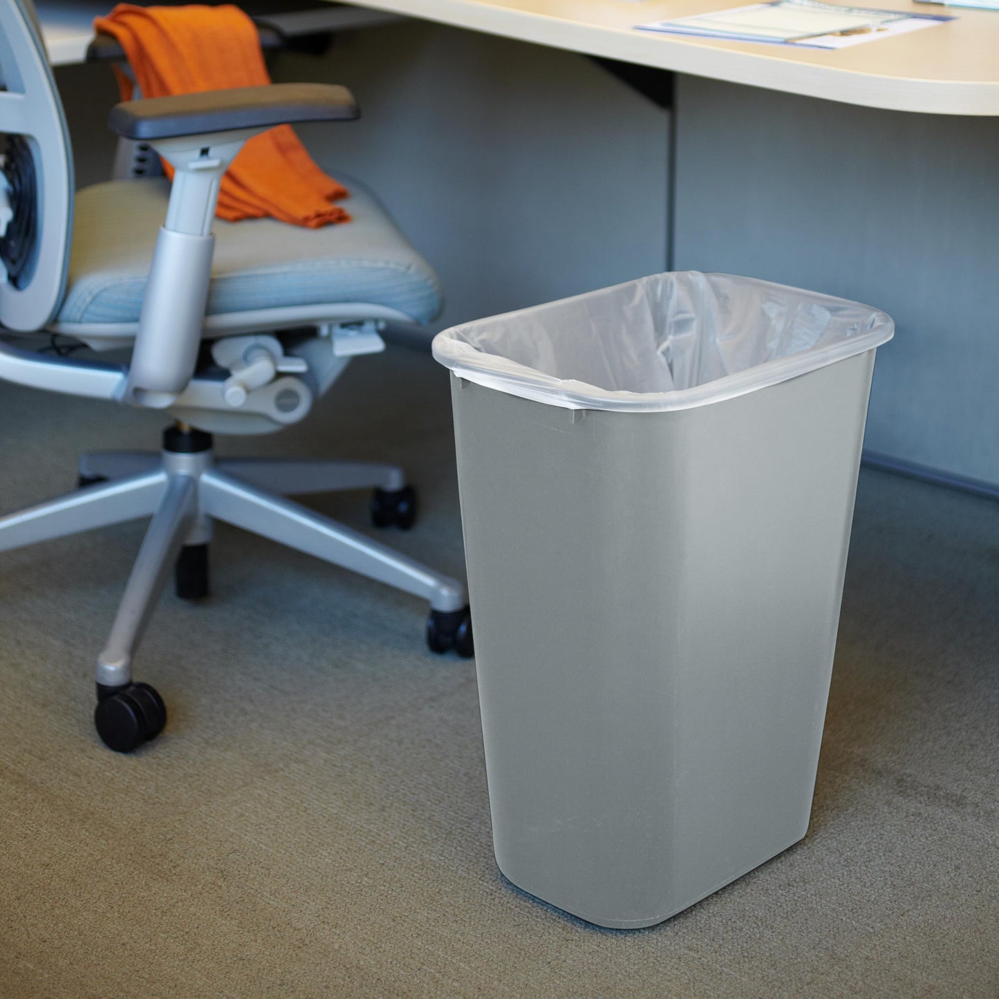 Rubbermaid Commercial Products Deskside Wastebasket/Trash Can, 10.25-Gallon/41-Quart, Gray, Plastic, Garbage Can for Home/Office, Fits Under Desk/Sink/Cabinet 🍁 All In One Marketplace Canada