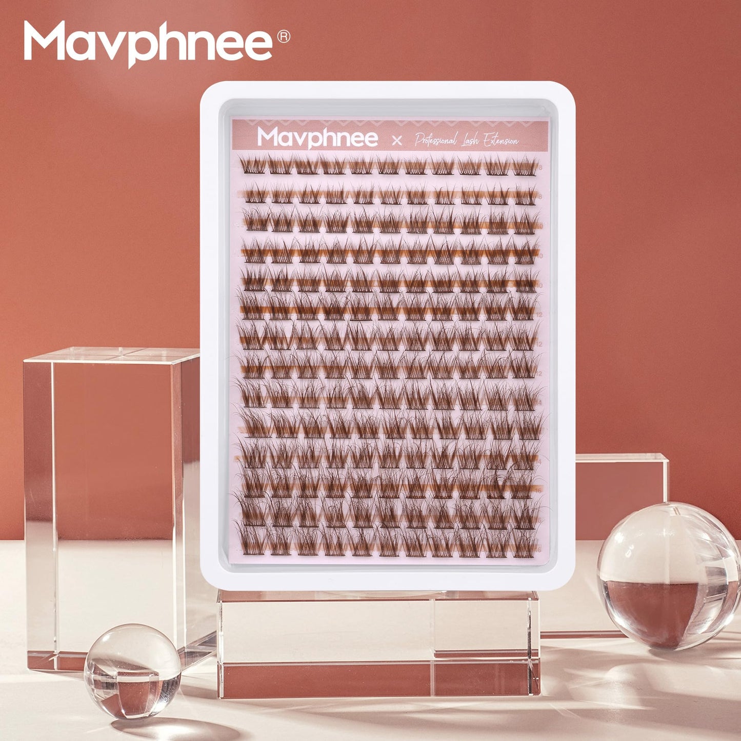 Brown Lash Clusters Natural Lash Extensions Wispy Eyelash Clusters 154 Pcs C Curl Lashes Clusters for Everyday Wear Beginner Friendly Dark Brown Cluster Eyelash Extensions by Mavphnnee - Available at All In One Marketplace Canada