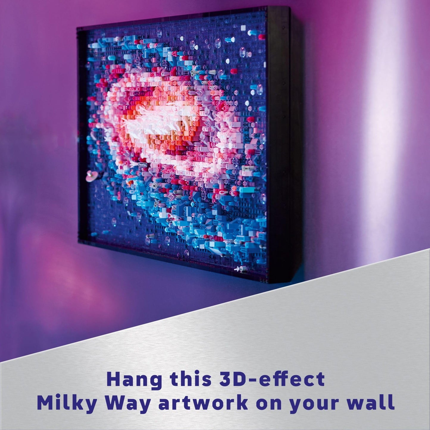 LEGO Art The Milky Way Galaxy Wall Art Décor, Space and Astronomy Gift, Building Set for Adults, Creative Activity for Art and Design Lovers, Home Décor Ideas for Living Room, 31212 LEGO