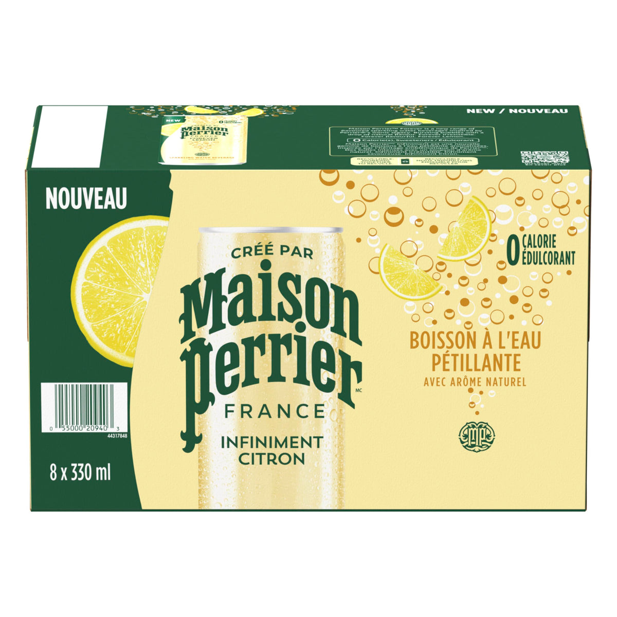 Maison Perrier Forever Lemon, Sparkling Water Beverage, 24 x 330ml