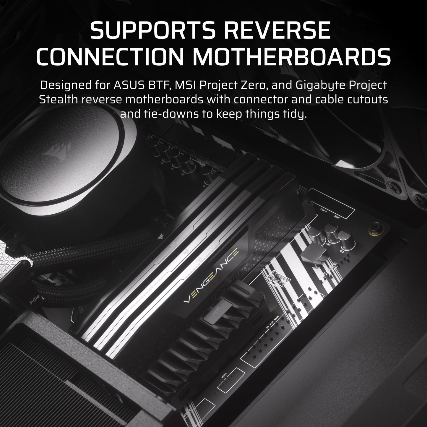 CORSAIR Frame 4000D RS ARGB Modular Mid-Tower ATX PC Case – High Airflow, 3X Pre-Installed RS ARGB Fans, InfiniRail™ Fan Mounting System, ASUS BTF, MSI Project Zero, Gigabyte Project Stealth – Black 🍁 All In One Marketplace Canada