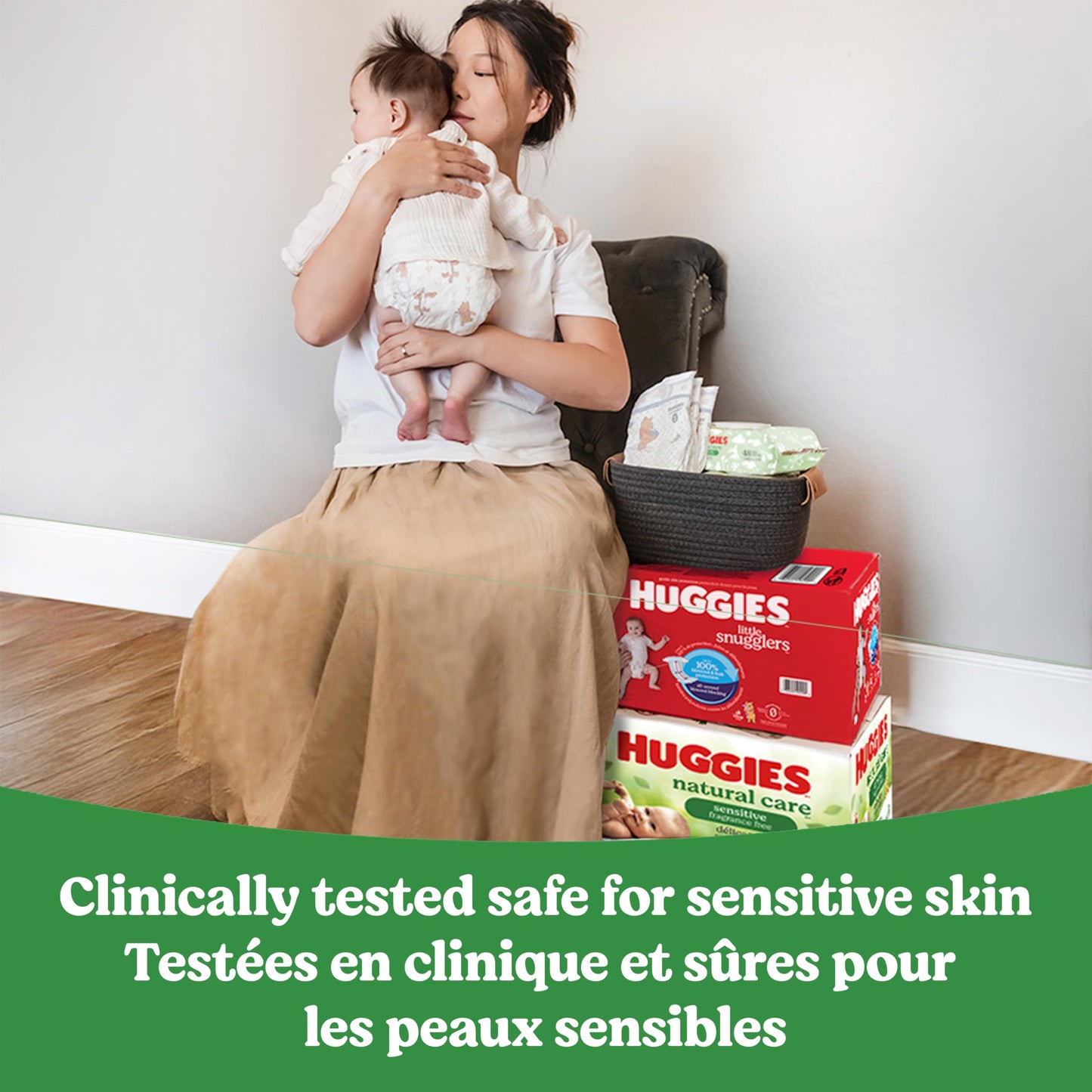 Huggies Natural Care Sensitive Baby Wipes, Unscented, Hypoallergenic, 99% Purified Water, 12 Flip-Top Packs (768 Wipes Total), Packaging May Vary