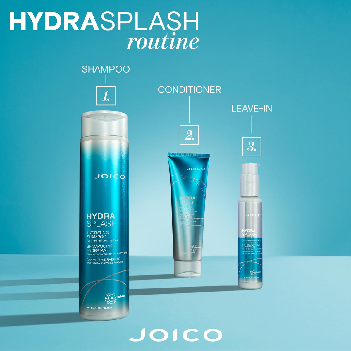 Joico HydraSplash Replenishing Leave In Conditioner for Fine to Medium Hair, Hydrating Leave in Conditioner Spray, with Keratin and Rosehip Oil, 100mL
