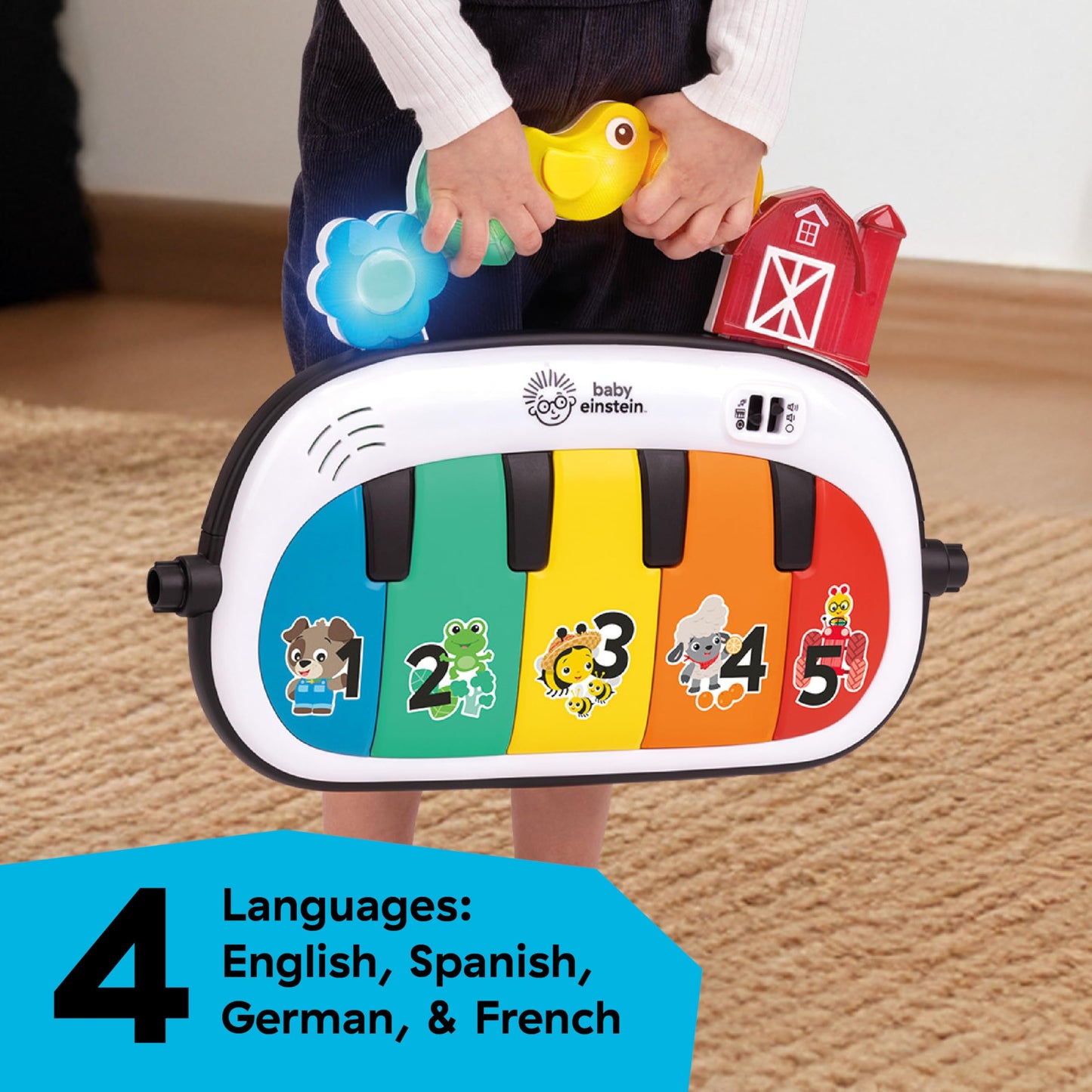 Baby Einstein Farm Explorers 4-in-1 Kickin’ Tunes Musical Meadow Music & Language Discovery Gym, Ages 0 Months and Up 🍁 All In One Marketplace Canada