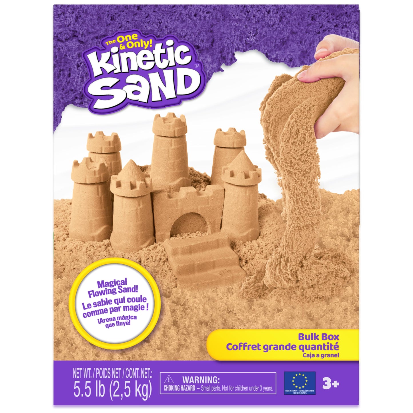 Kinetic Sand 5.5lb Brown Sand Amazon Exclusive, Sensory Toys, Ages 3+