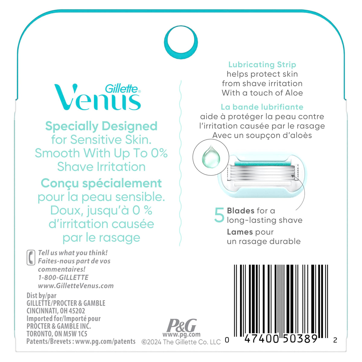 Gillette Venus Extra Smooth Women’s Razor Blades, 5-Bladed Razor Refills, 1 Pack (Count of 4)