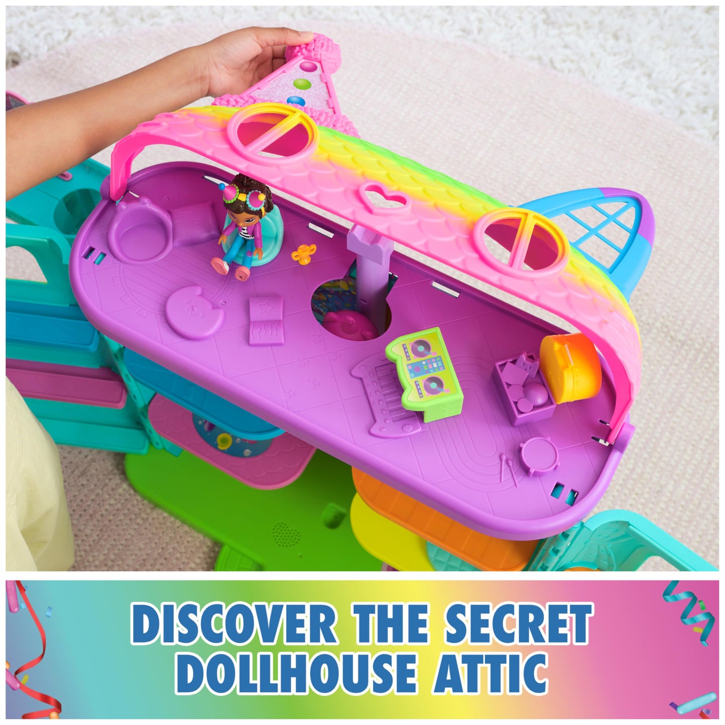 DreamWorks GABBY'S Dollhouse, 14 Pc Celebration Dollhouse, 25-Inches Tall, with Toy Figures, Doll House Furniture & 10 Sounds, Kids Toys for Girls & Boys Ages 3+ 🍁 All In One Marketplace Canada