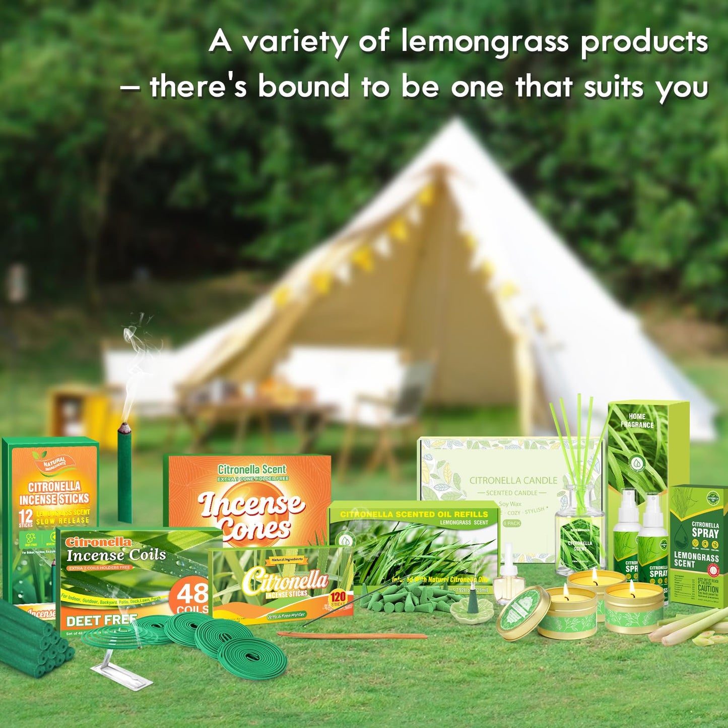 SCENTORINI Citronella Incense, Citronella Coils with Coil Holder, 48 Pcs, Suitable for Summer Home Outdoor Use, Pool Side, Patio, Porches, Courtyards, Farms, Garden Planting Area - Available at All In One Marketplace Canada