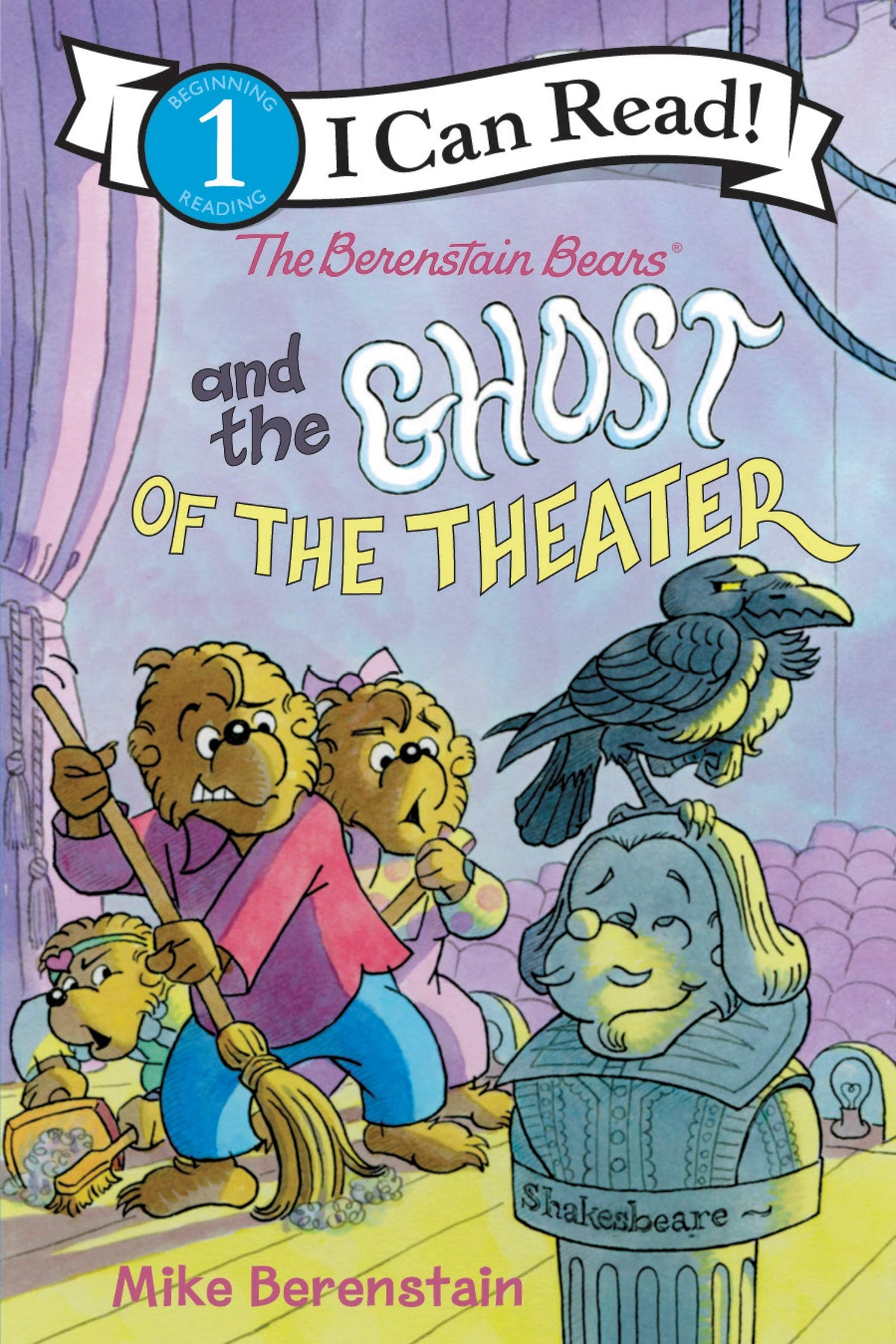 Les ours Berenstain et le fantôme du théâtre : Frère, Sœur et Miel acceptent un petit boulot d'été dans un vieux théâtre sombre et effrayant, dans ce conte d'Halloween de niveau un de la collection « I Can Read ».