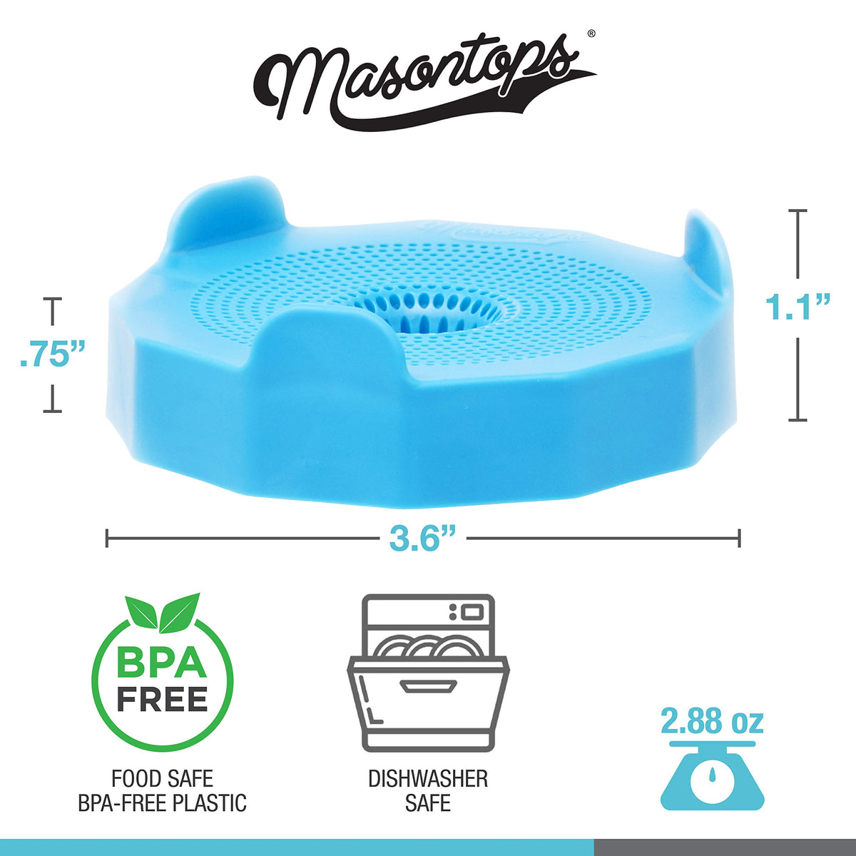 Masontops Bean Screen Plastic Mason Jar Sprouting Lids Mason Jar Sprouting Kit – for Growing Broccoli Seeds, Alfalfa, Mung Bean Sprouts – Wide Mouth Seed Sprouting Jar Lids Sprouting Kit Mason Jar 🍁 All In One Marketplace Canada