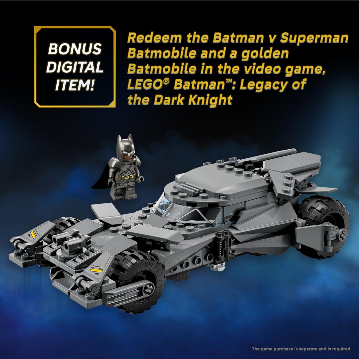 LEGO DC Batman: Batman v Superman Batmobile Building Blocks Set - Super Hero Toy for Kids, Boys & Girls, Ages 9+ - with Armored Minifigure & Golden Coin - Gift Idea for Birthdays - 76331 LEGO