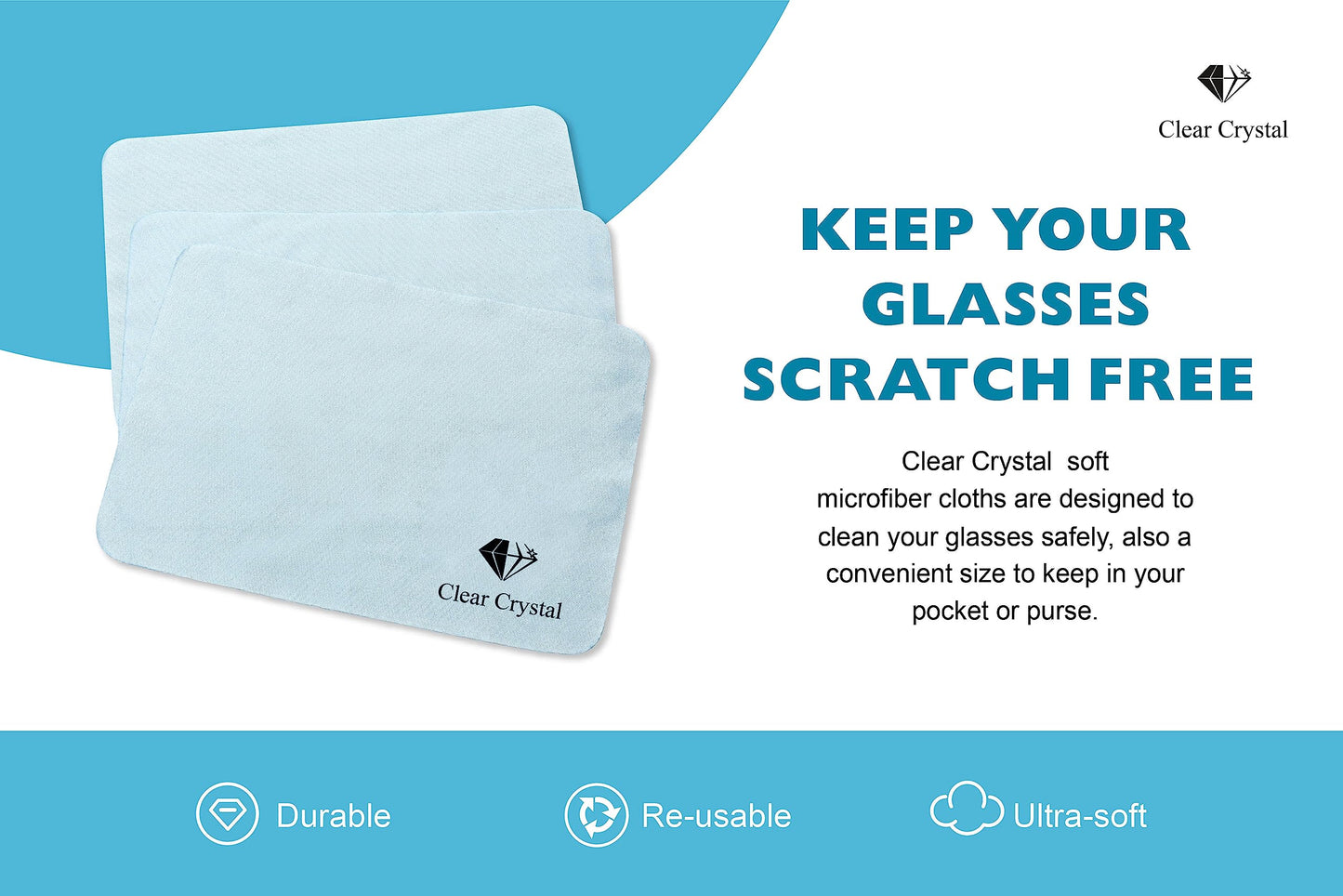 Glasses Cleaner kit - Eyeglass Cleaner including 3 Anti-Reflective Lens Cleaner bottles 125 ml Each, 3 Microfiber Cleaning Cloths, and a Screwdriver Key Chain - by Clear Crystal - Available at All In One Marketplace Canada