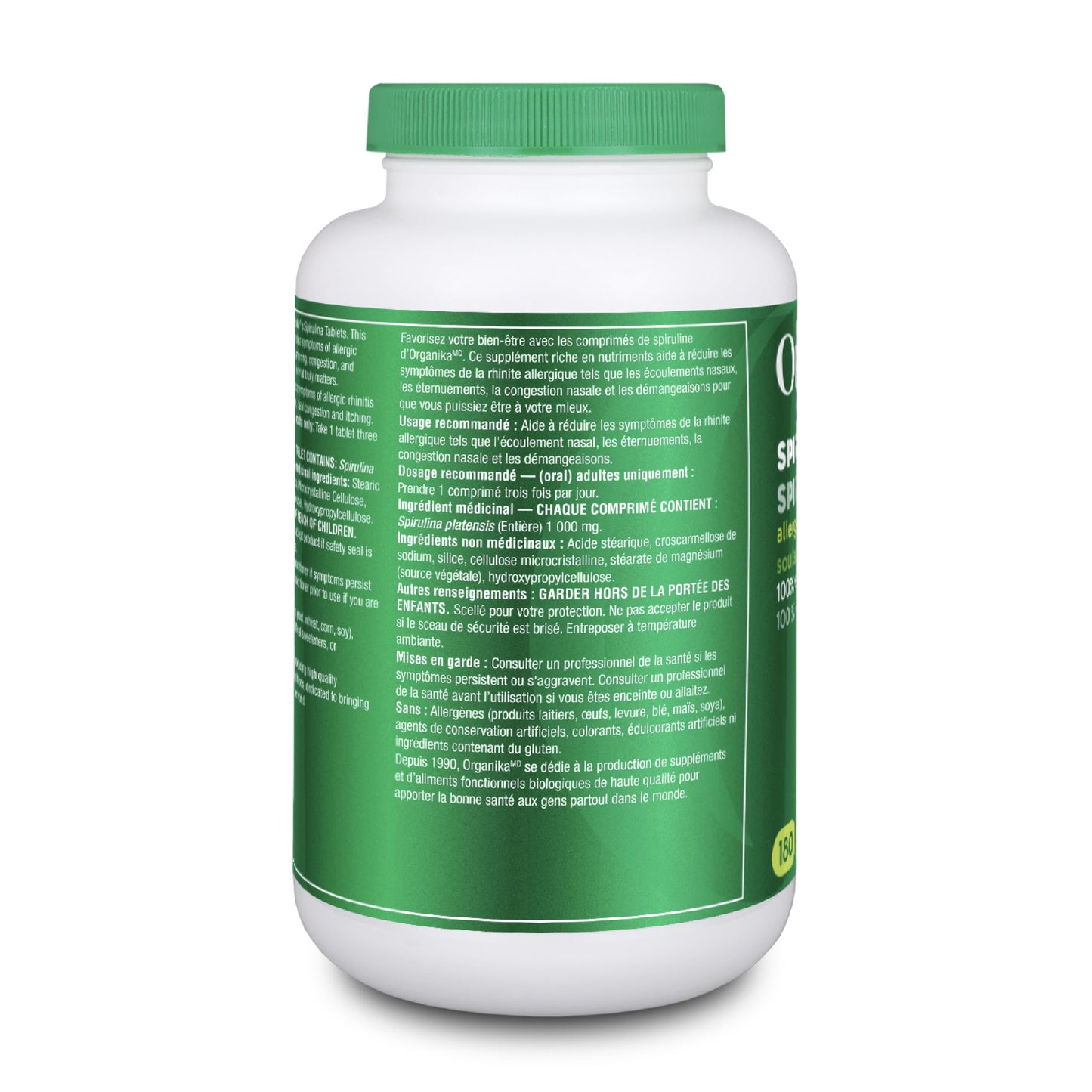 Organika Spirulina 180 Tabs Organika