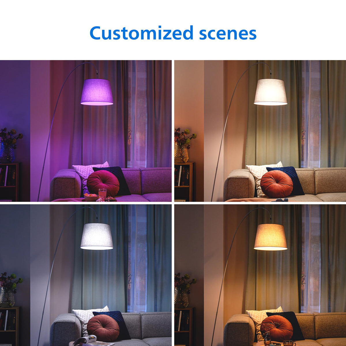 Philips Smart LED A23 E26 150W A-Line Light Bulb, Dimmable Full Color Changing & Tunable White (2200-6500K)