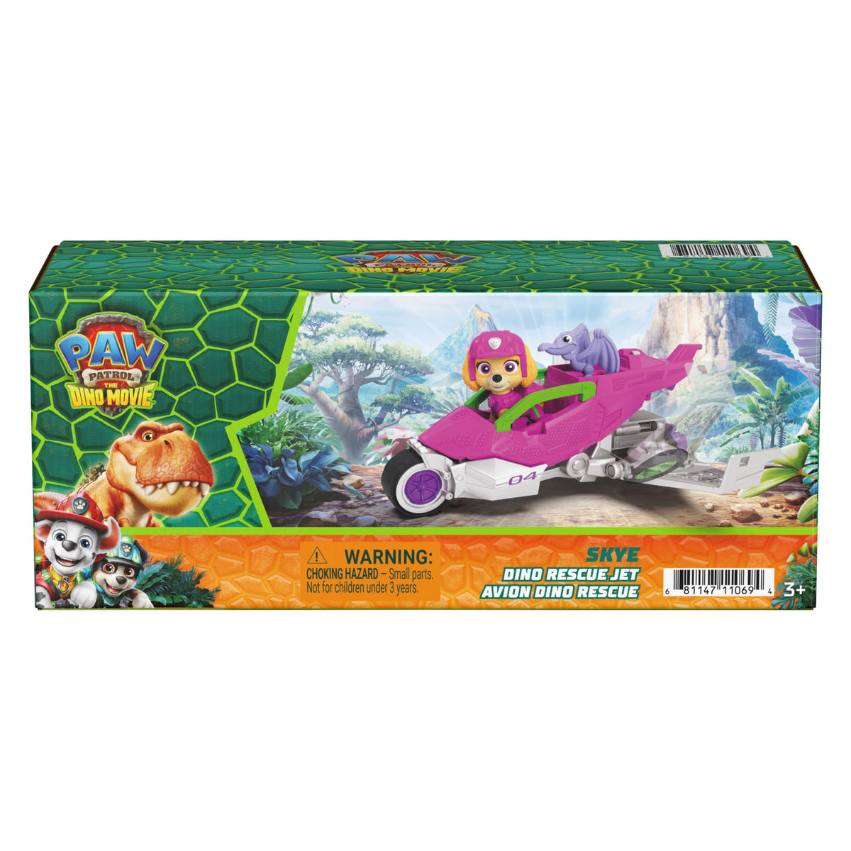 PAW Patrol: The Dino Movie, Skye Dino Rescue Jet & Action Figure Set