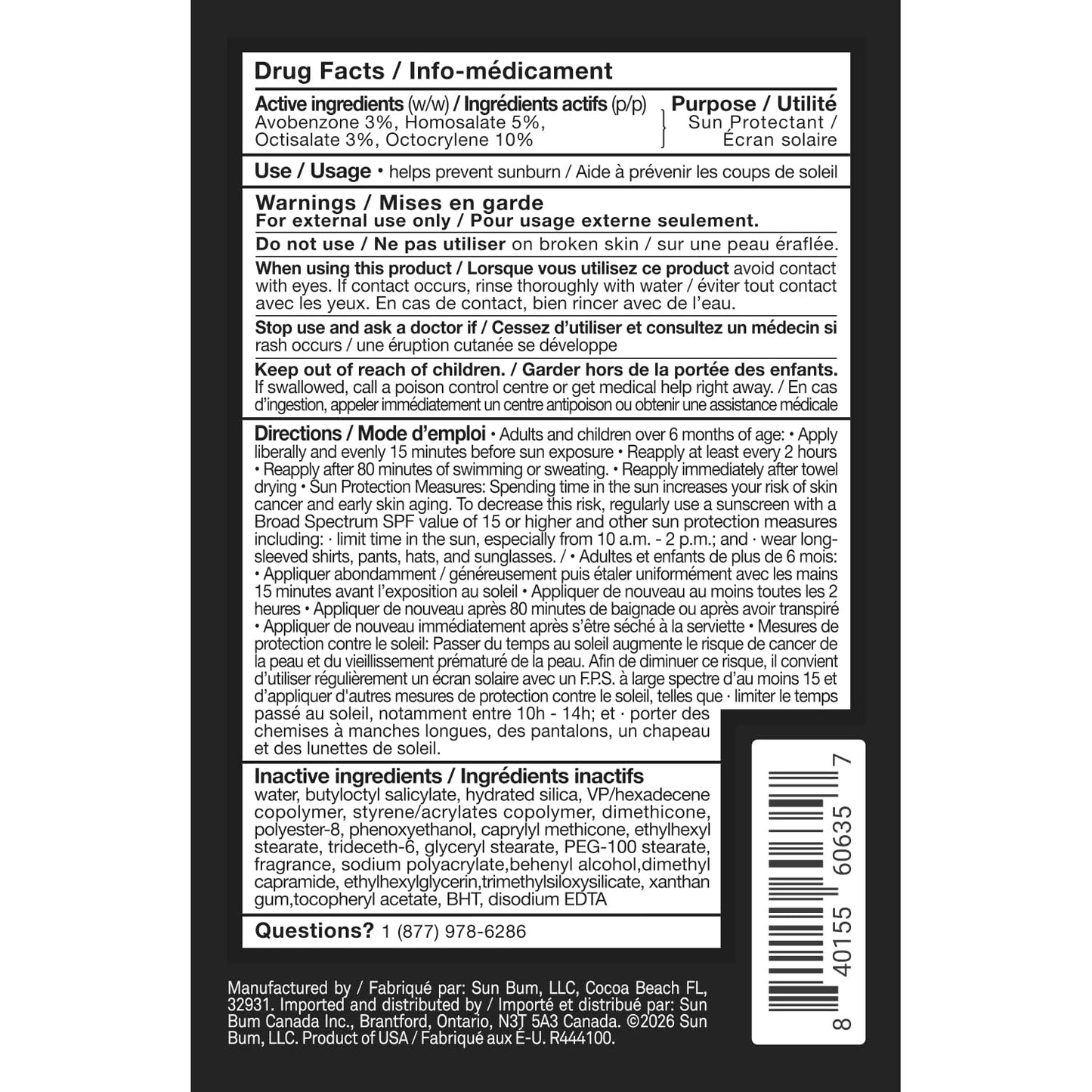 Sun Bum Original SPF 30 Moisturizing Sunscreen Lotion | Vegan and Broad Spectrum UVA/UVB Sunscreen with Vitamin E | 177 ml, white