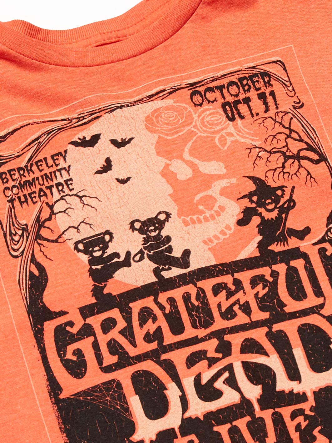 T-shirt Liquid Blue Grateful Dead Berkeley Moon Live Halloween, orange, taille S