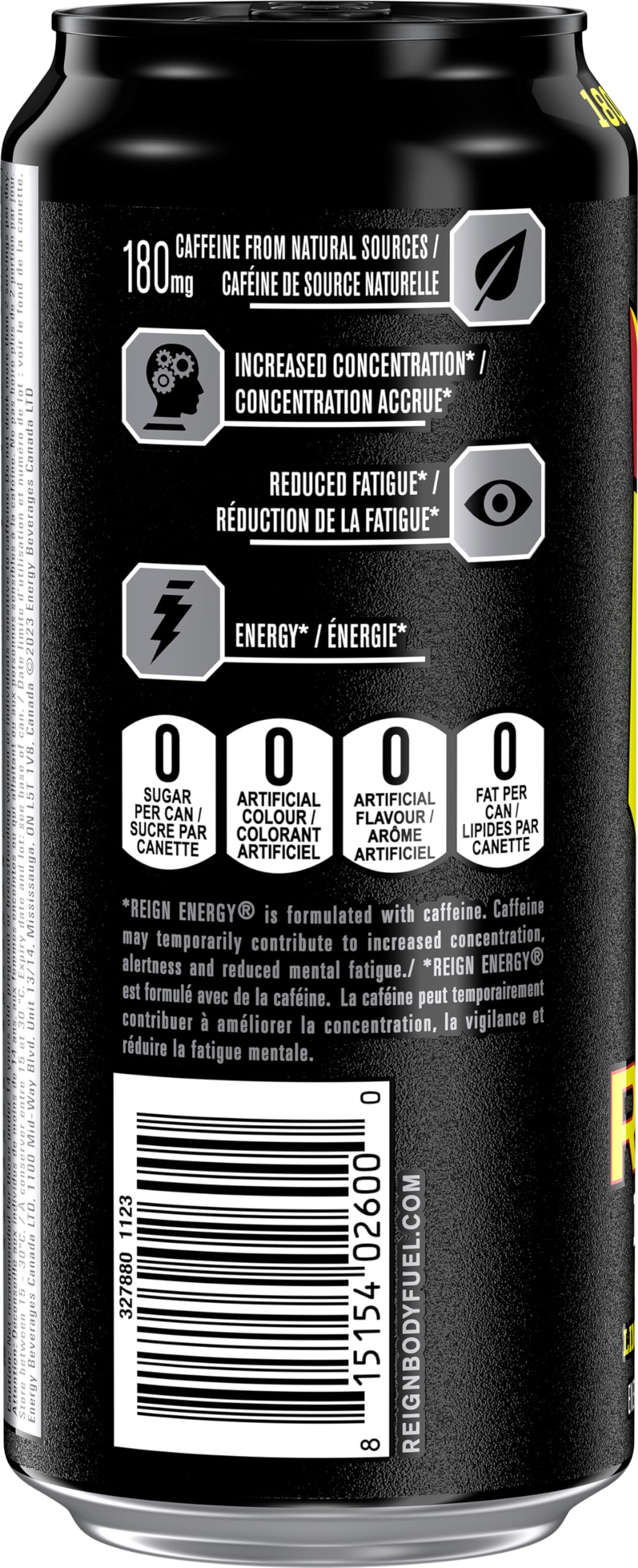 REIGN ENERGY, Cherry Limeade, 473mL Cans, Pack of 12 Reign