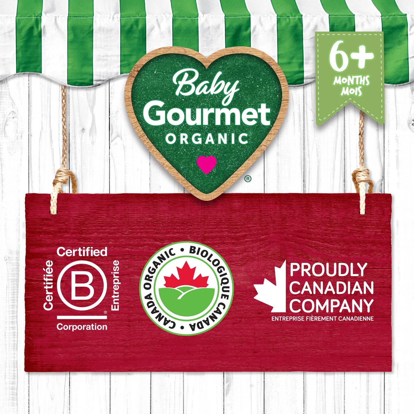 Baby Gourmet Cherry Banana & Spinach Purée, 12 × 128 mL Pouches | 6 Months+ | Organic Baby Food | No Added Sugar or Salt | Made in Canada Baby Gourmet