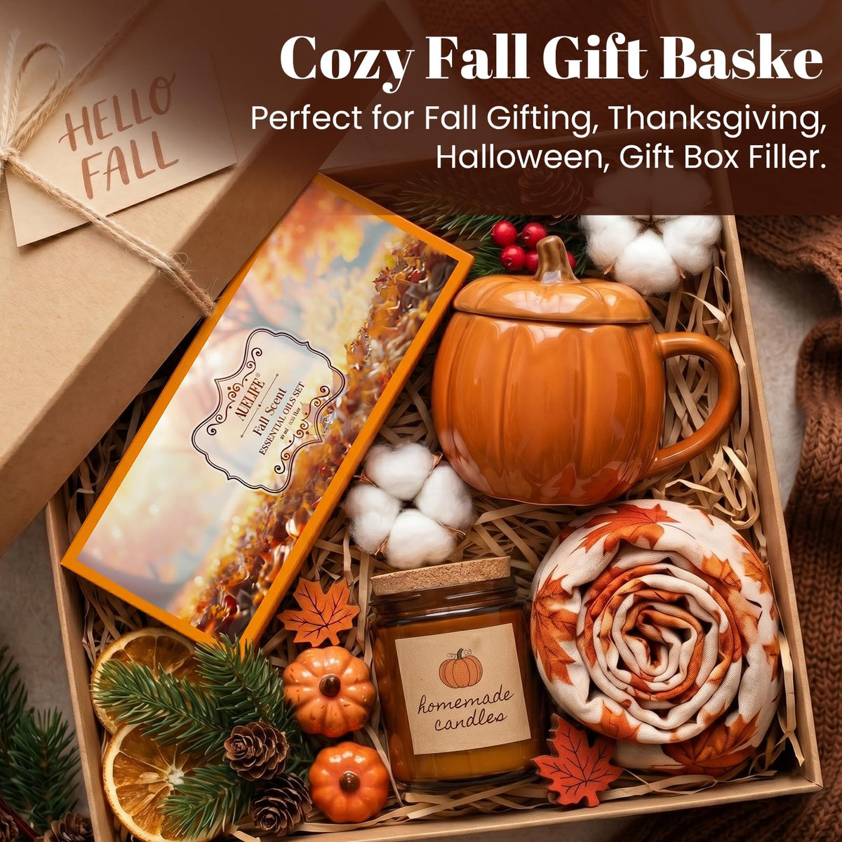 Auelife Fall Essential Oils Set for Diffusers for Home, 6x10ml Fall Scents 🍁 All In One Marketplace Canada