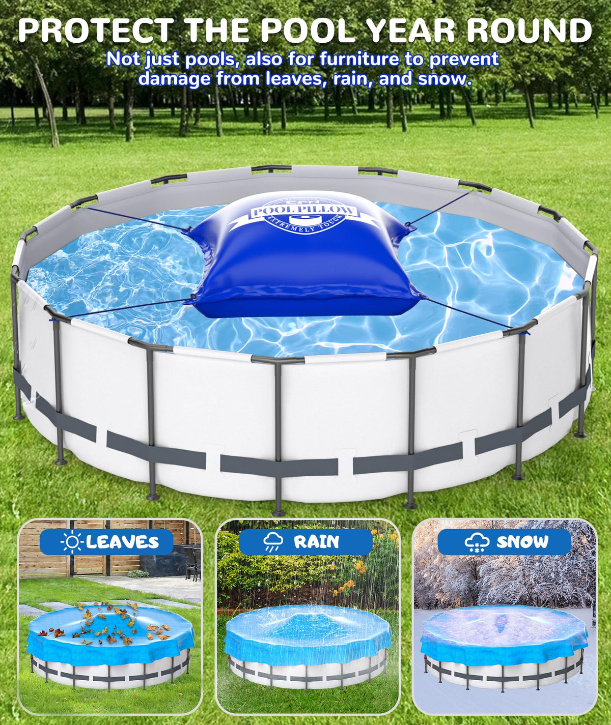 EPN Pool Pillows for Above Ground Pools, 6 x 6 Ft, Pool Winterizing Pillow 🍁 All In One Marketplace Canada