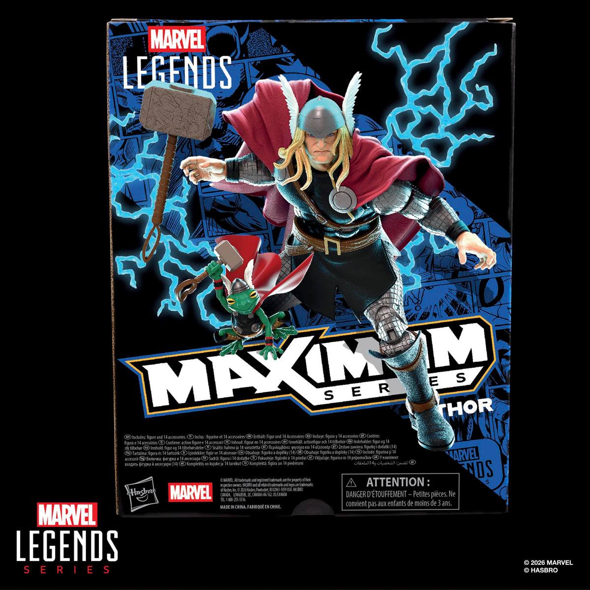 Marvel Legends Maximum Series Thor, Deluxe Thor Comics Collectible 6-Inch Action Figure; Articulation for Mighty Poses; Accessories Fit for a God of Thunder