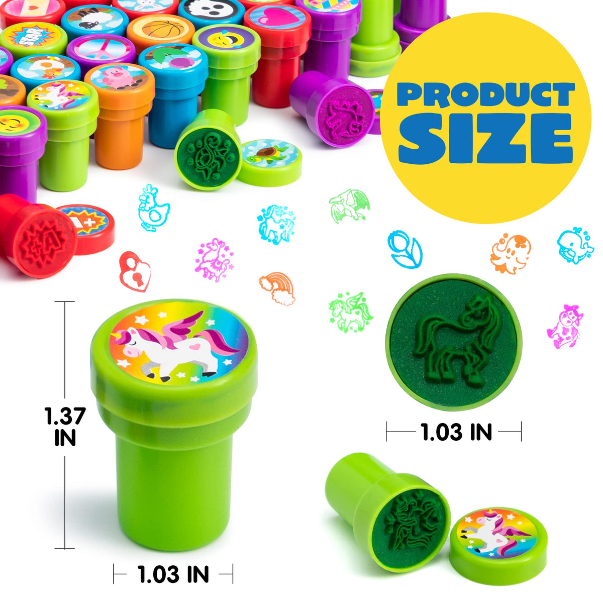 100 Pcs Assorted Stamps for Kids Self-ink Stamps (50 DIFFERENT Designs, Dinosaur, Zoo Safari Stampers) for Party Favor, Carnival Prizes, School, Easter Egg Stuffers, Halloween, Christmas 🍁 All In One Marketplace Canada