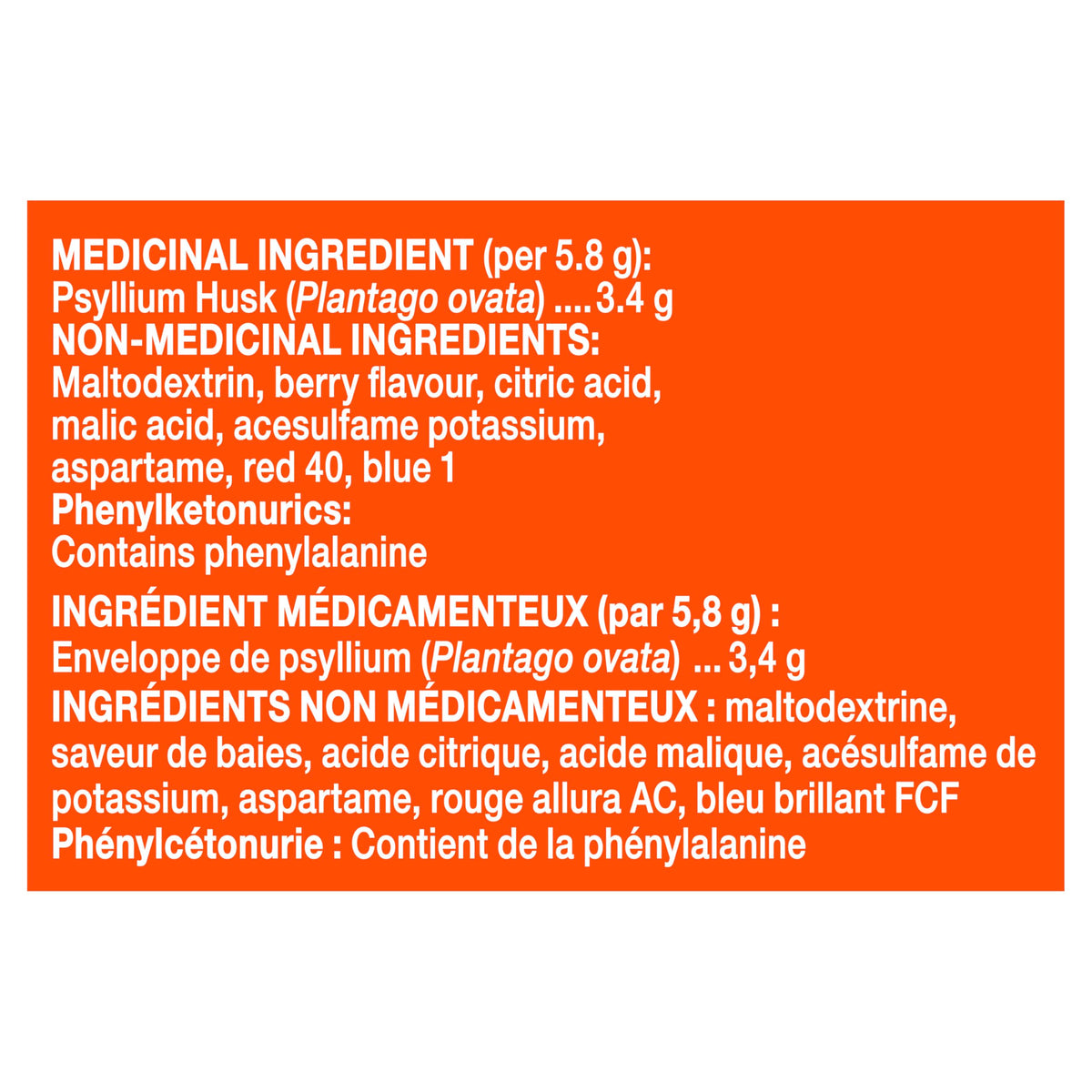 Metamucil Daily Fibre Supplement, Sugar Free, Berry Flavour Psyllium Husk, Multi-Health Benefit Daily Fibre Supplement, Plant-Based, Gluten-Free Powder, 114 Servings