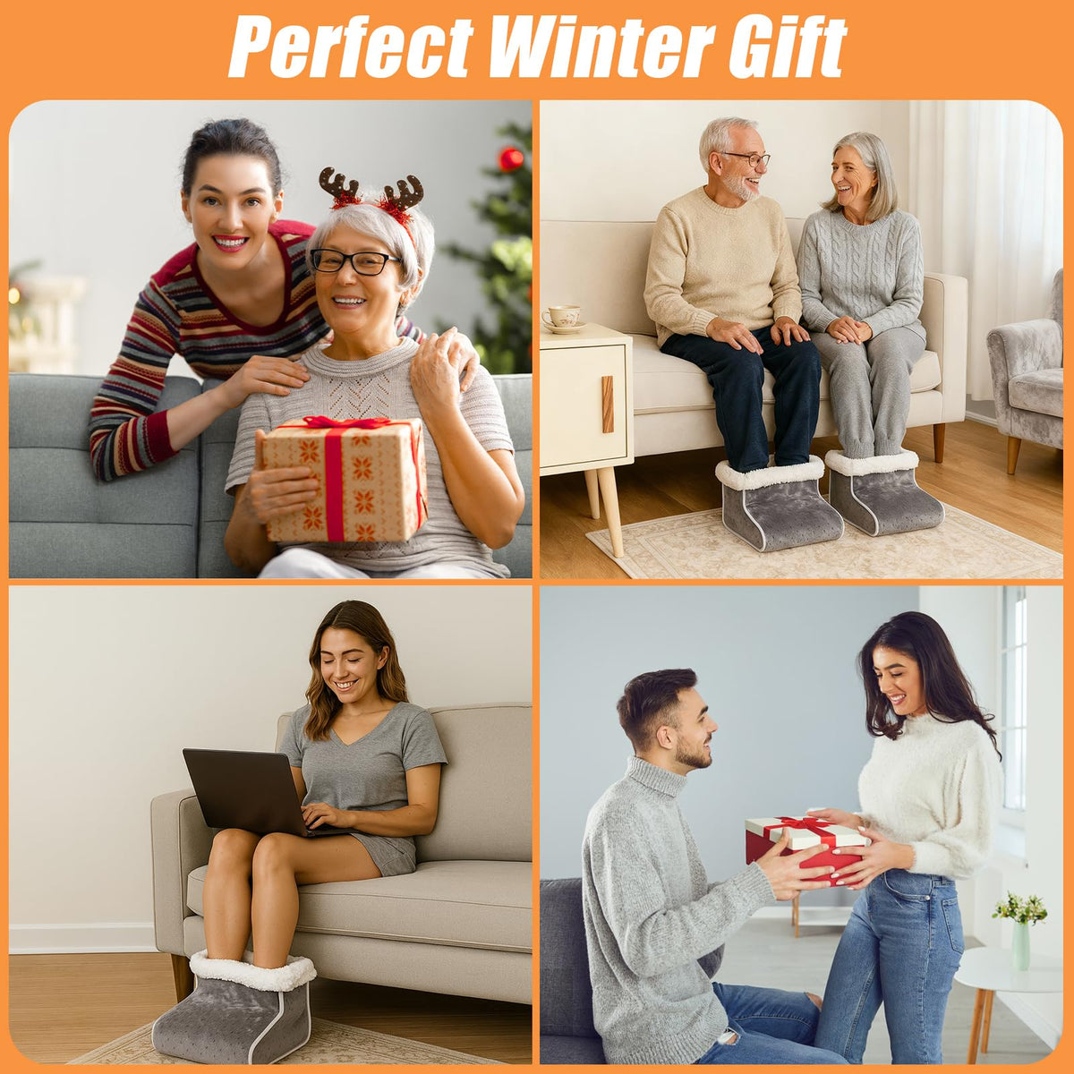 Electric Heated Foot Warmer with 6 Heat Settings and 4 Timers for Men Women 🍁 All In One Marketplace Canada